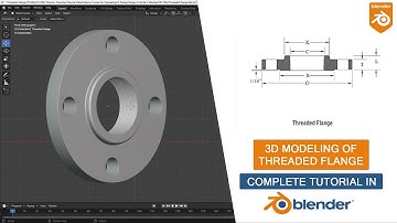 How to make 3D Threaded Flange in Blender 4.0 | Complete Tutorial | Piping Engineering