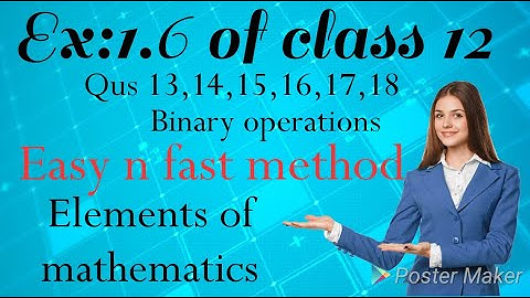 Ex:1.6 of class 12 maths/Elements of mathematics/Qus 13,14,15,16,17,18