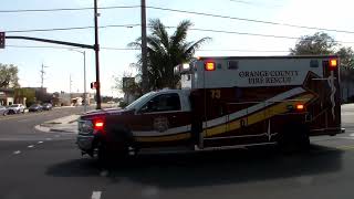 Orange County Fire Rescue - Rescue 73 Emergency Transporting