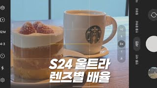 갤럭시S24울트라 렌즈 배율별로 화각 차이들 확인하기(공원, 도서관, 카페)