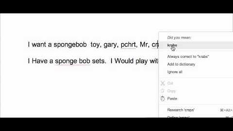Using Contextual Spell Check in Google Docs