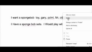 Using Contextual Spell Check in Google Docs