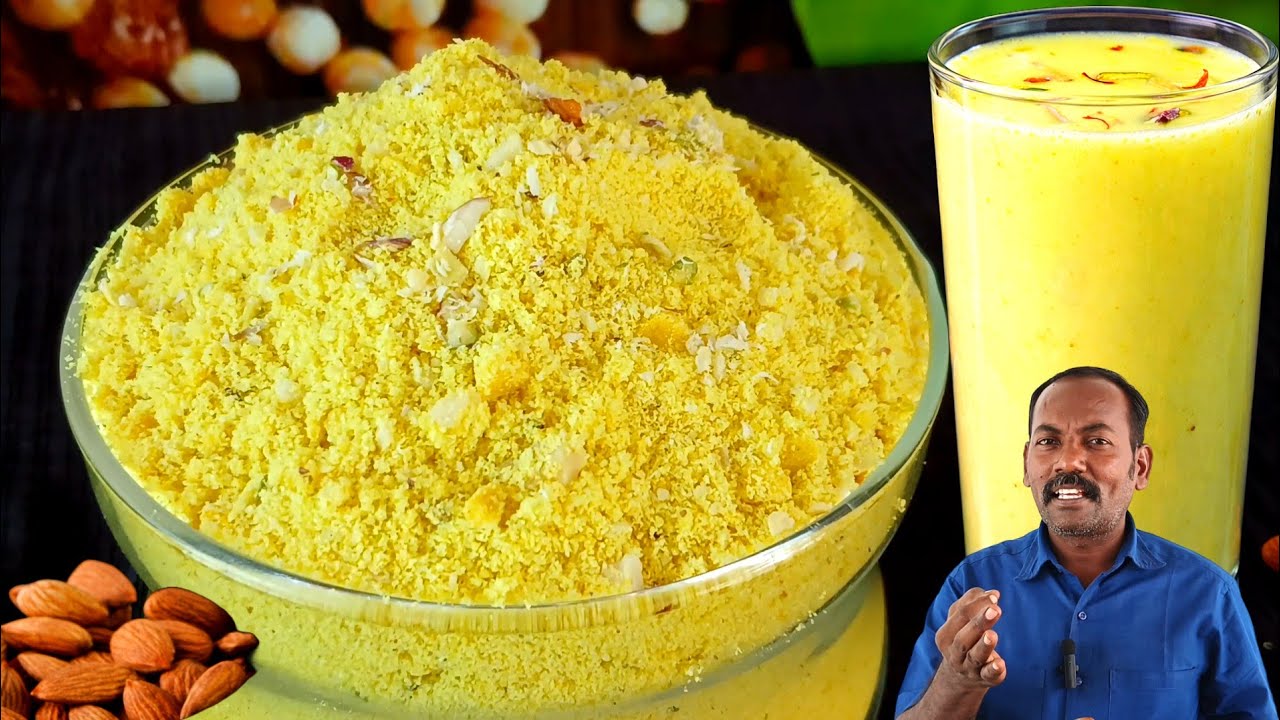 சர்க்கரை இல்லாமல் பாதாம் பொடி 😲🔥 Badam Milk Recipe | Homemade Badam Powder | Summer Special Drink