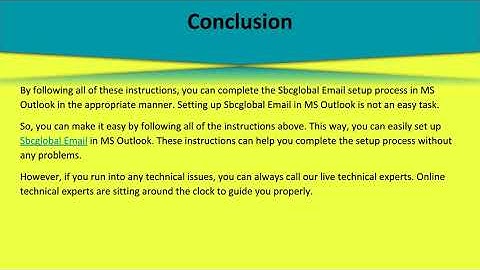 How To Setup sbcglobal Email on Ms Outlook video