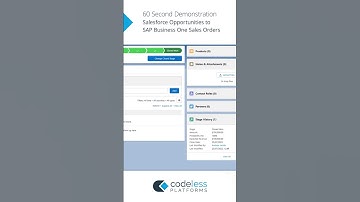 60 Second Integration Demonstration - Salesforce Opportunities to SAP Business One Sales Orders