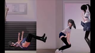 MMD Slap Ayano on the ass
