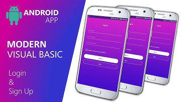 ANDROID MODERN LOGIN SIGNUP UI WITH VISUAL BASIC IDE (B4A)