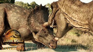 T-Rex vs Triceratops 🦖 Jurassic World Evolution 2 - Tales From Isla Sorna [4K]
