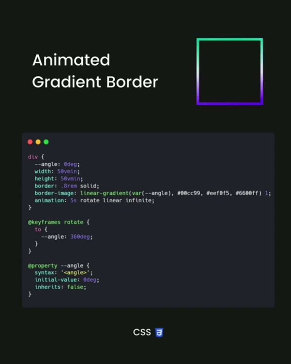 CSS Tutorial 2022 : CSS gradient border | animated gradient border #css ...
