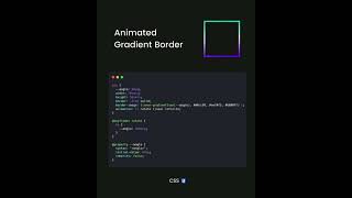CSS Tutorial 2022 : CSS gradient border | animated gradient border #css #css3 #border #html