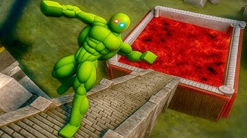 Insane Ragdoll Physics Test in Euphoria – Huge Ramp + Lava Pit!