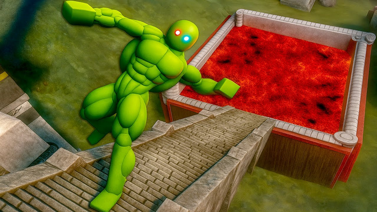 Insane Ragdoll Physics Test in Euphoria – Huge Ramp + Lava Pit!