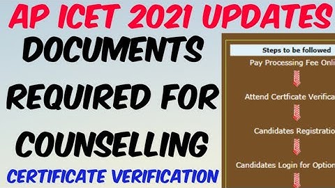 AP ICET 2021 Required Documents for Certificate Verification//AP ICET 2021 certificate Verification
