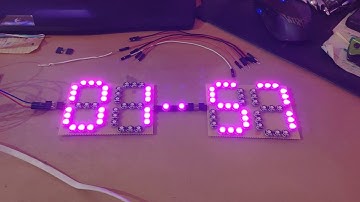 7 segment RGB digital clock & temperature display TEST BUILD