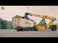 Hyster Reach Stacker in Action in Rotterdam Harbour