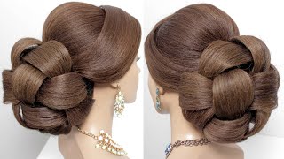 Wedding Bun Hairstyle.  New Bridal Updo For Long  Hair Tutorial