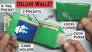Make your Own Paper Wallet 📗 with Just One Sheet of Printer Paper! 📗 in 5-minutes! Easy Origami