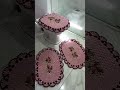 jogo de banheiro em tons delicados fácil e rápido #crochet #croche #vlogdecroche