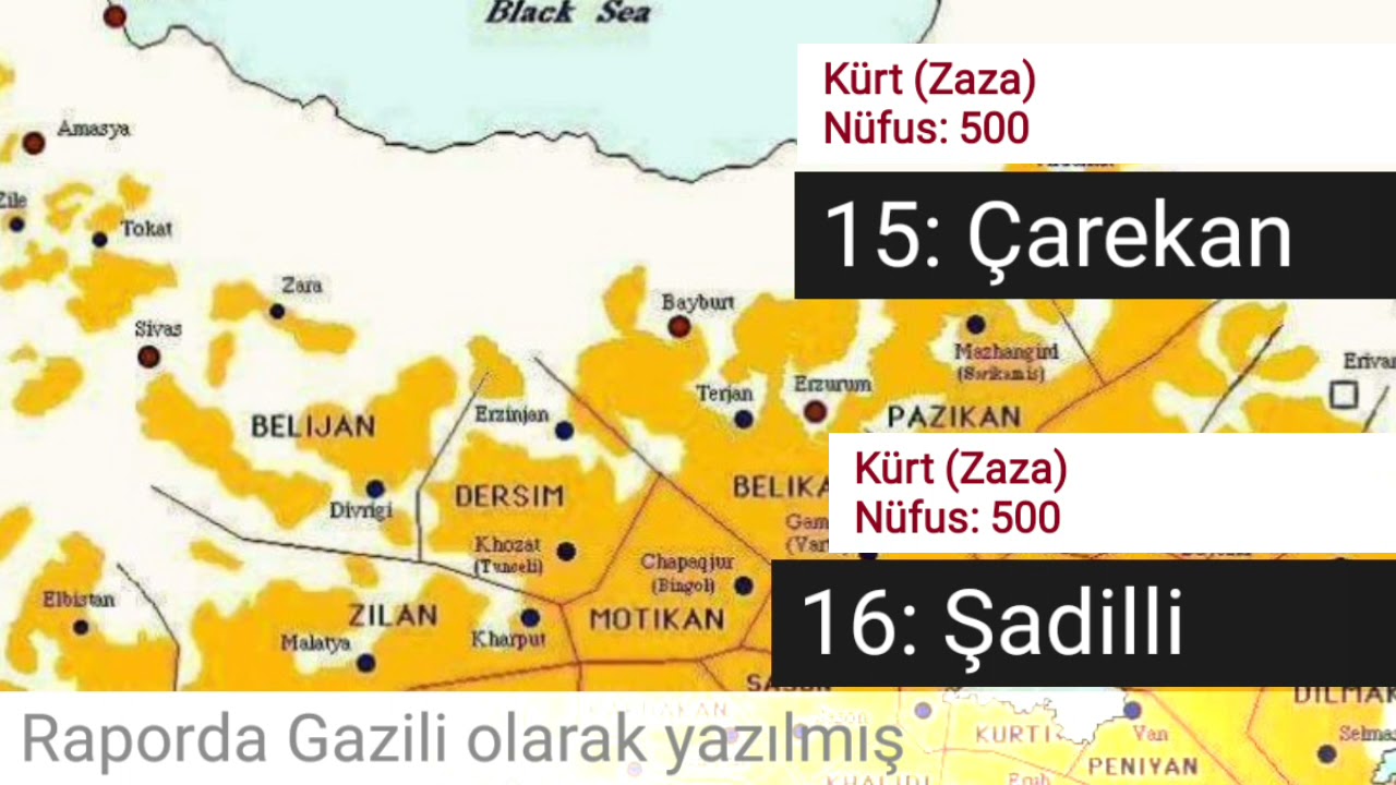 1970 Aşiretler Raporu'nda Bingöl Aşiretleri Ve Nüfusları