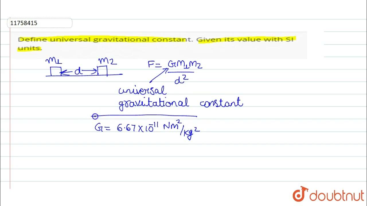 Define Universal Gravitational Constant Given Its Value With SI Units define-universal-gravitational-constant-given-its-value-with-si-units
