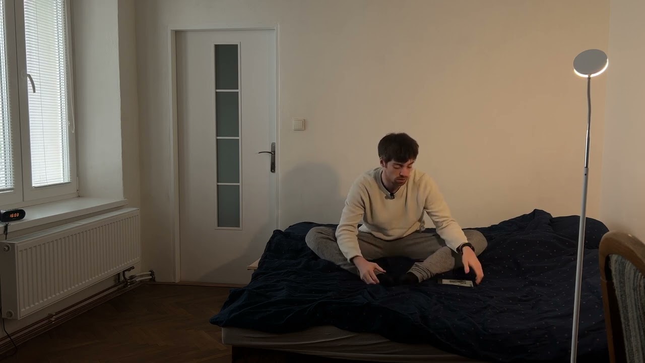 Professional Ballet Dancer Stretching at home