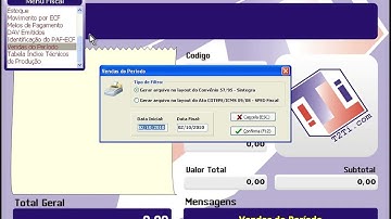 T2Ti ERP - Delphi - PAF-ECF+TEF 36 - Video Aula 35 - Menu Fiscal - Vendas do Período