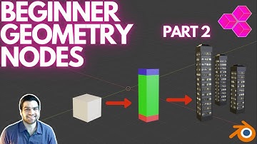 Create BUILDINGs with BEGINNER Blender GEOMETRY NODES! Part 2 - Textured Building