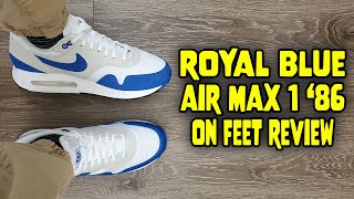 Nike Air Max 1 '86 OG Royal Blue On Feet Review (DO9844 101)