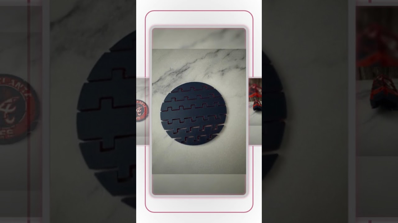 Atlanta Braves Flexible 3D Printed Multicolor Drink Coaster - MLB Baseball Fan Gift