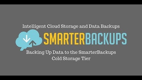 How to Backup Data to the SmarterBackups Cold Storage Tier