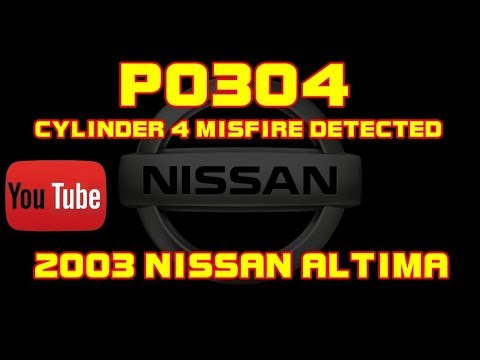 ⭐2003日産アルティマ-2.4-P0304-シリンダー4の失火が検出されました