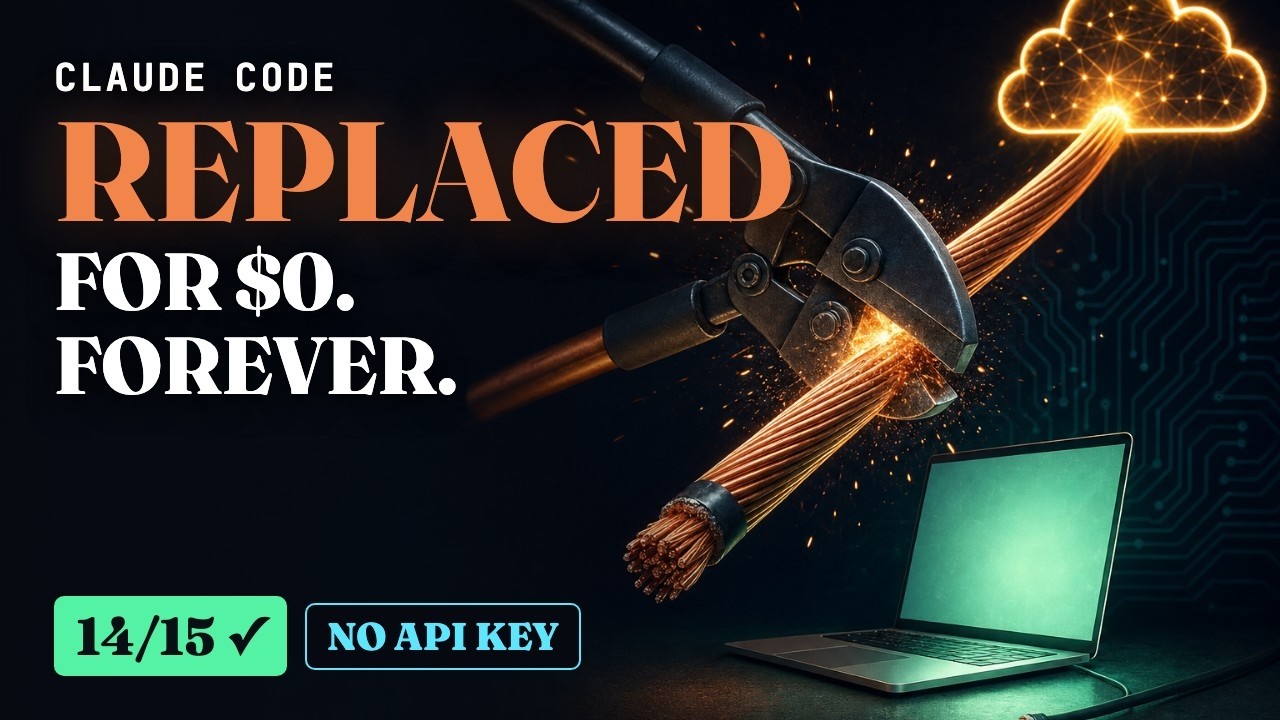 This FREE Stack Replaces Claude Code — 14/15 Real Tasks, 100% Local (DeepSeek Harness + Qwen 27B)