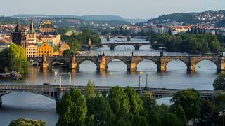 Prague in Motion in 4K | Sunny Day Timelapse of Bridges, River &amp; Boats