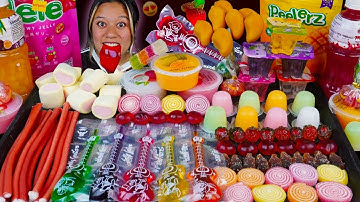 Colorful Jellies & Gummies Mukbang 🍬 | Satisfying ASMR Eating Sounds