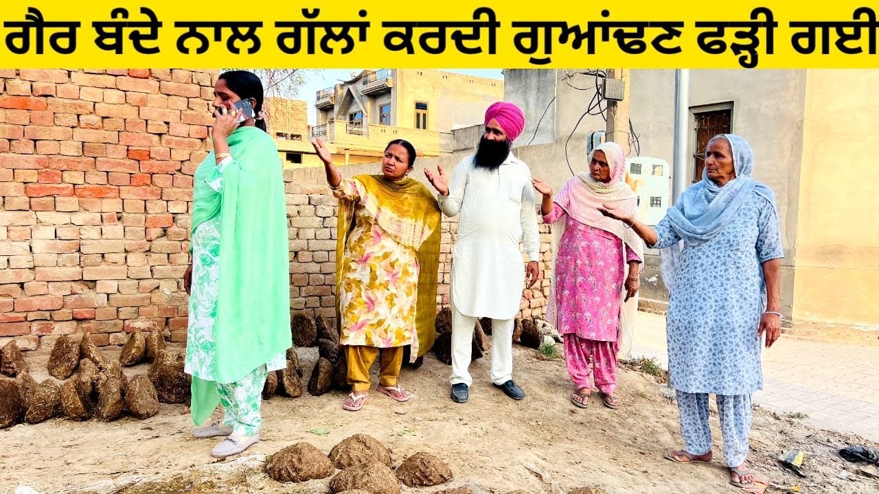 ਗੈਰ ਬੰਦੇ ਨਾਲ ਗੱਲਾਂ ਕਰਦੀ ਗੁਆਂਢਣ ਫੜ੍ਹੀ ਗਈ gair bande nal gall punjabi short video #gall #gairbanda 