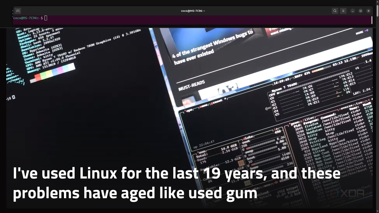 I've used Linux for the last 19 years, and these problems have aged ...