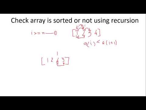 Program to check if an array is sorted or not using Recursive method || Recursion || CodeQuestion
