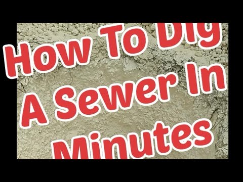 How To Dig A Sewer In Minutes. #Hard Work