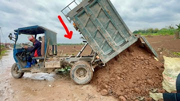 Dàn Công nông 1 khối chở ĐẤT cực mạnh máy nổ 40 ngựa | ô tô , máy xúc múc cát | great truck