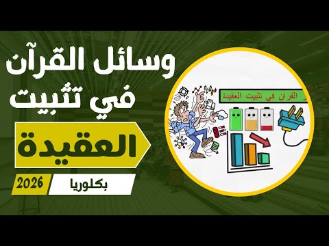 وسائل القران في تثبيت العقيدة الإسلامية بكلوريا 2026