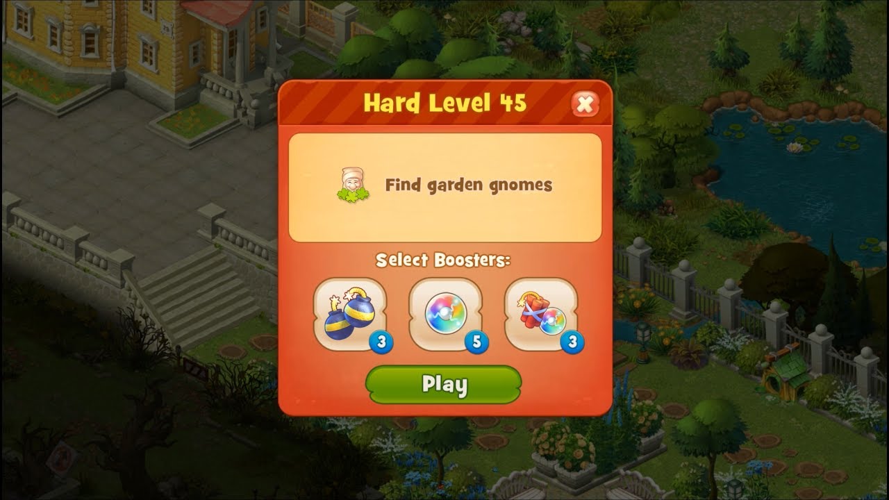 Gardenscapes Level 45 HD 1080p - YouTube