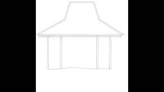 Sketsa rumah adat Jawa tengah