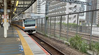 【vlog】初めての中央快速線E233系H57編成12両でグリーン車試運転@武蔵小杉通過