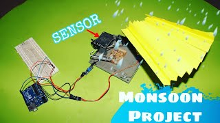 Make Automatic Umbrella Shed  |Monsoon Arduino Project | (Rain Sensor)