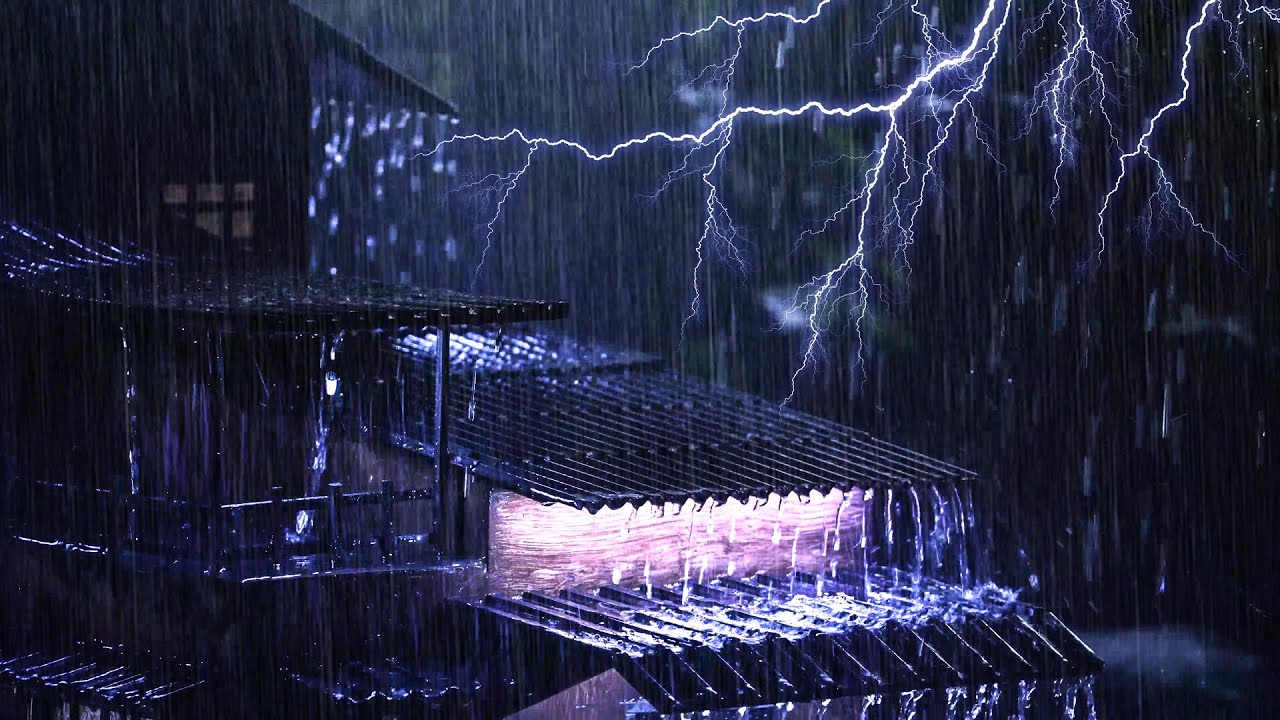 Lluvia Relajante Para Dormir - Sonido de Lluvia y Truenos en el Techo ...