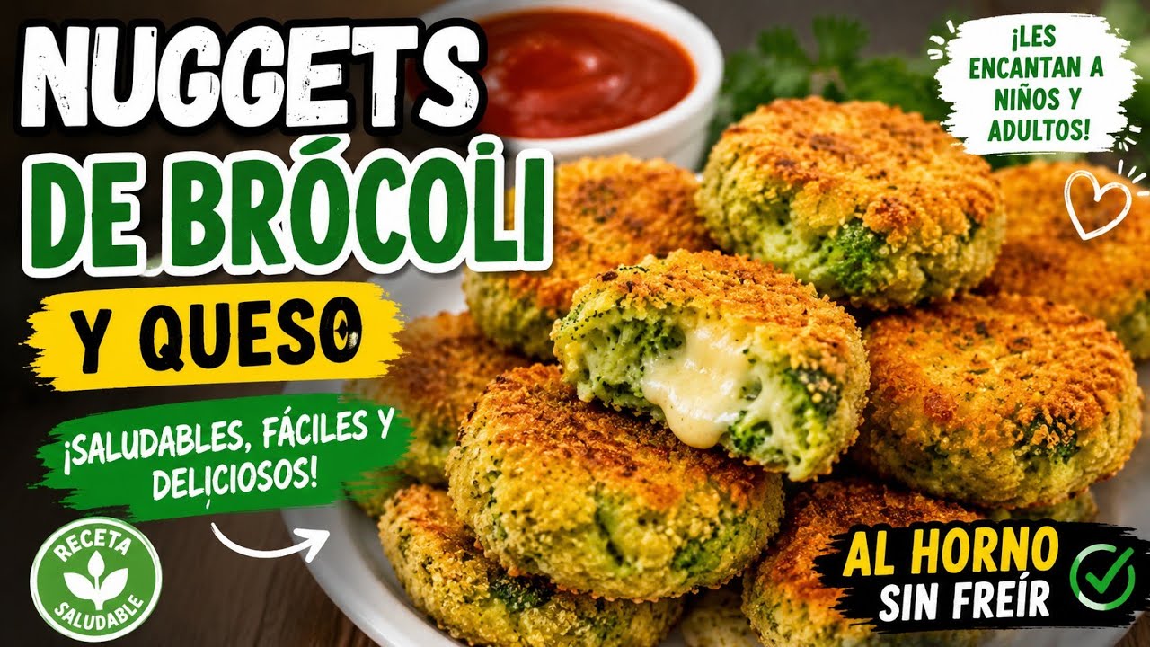 Nuggets de Brócoli y Queso al Horno | Receta Saludable que Encanta a Niños y Adultos