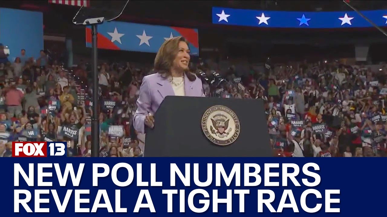 Poll numbers show Harris ahead of Trump in 3 battleground states - YouTube