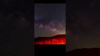Milky Way time lapse from Cinder Road CA #shorts
