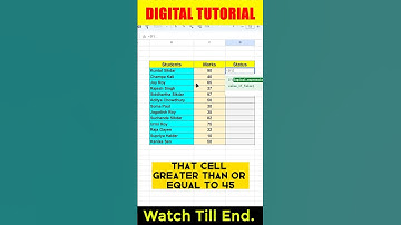 How to Easily Determine Pass or Fail in Google Sheets using IF Function @digitaltutorial425