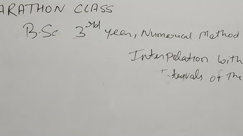 Numerical Methods | Interpolation With Unequal Interval BSc3